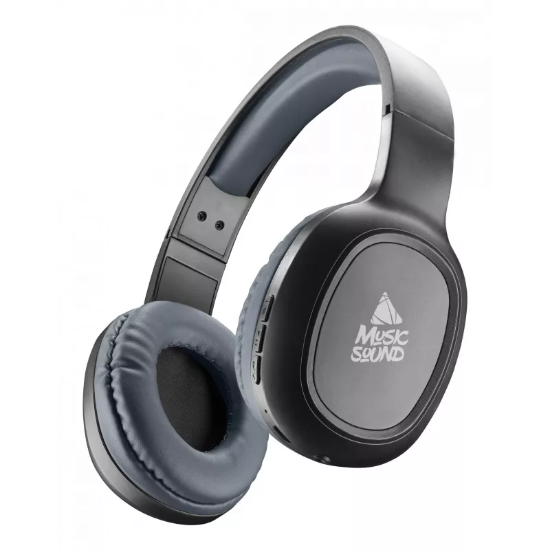 Music Sound Basic Bluetooth ant ausų uždedamos ausinės su nuotolinio valdymo pulteliu ir mikrofonu