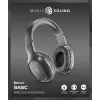 Music Sound Basic Bluetooth ant ausų uždedamos ausinės su nuotolinio valdymo pulteliu ir mikrofonu