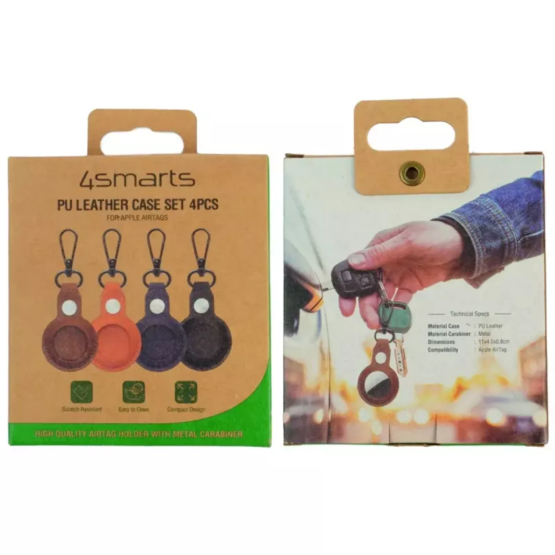 Rakto žyma 4smarts 540567 Įvairių spalvų PU oda Metalas 4 vnt.
