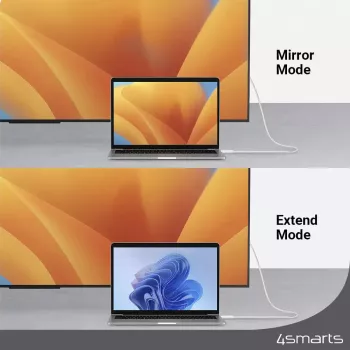 „DisplayPort“ laidas 4smarts 540958 2 m USB-C baltas