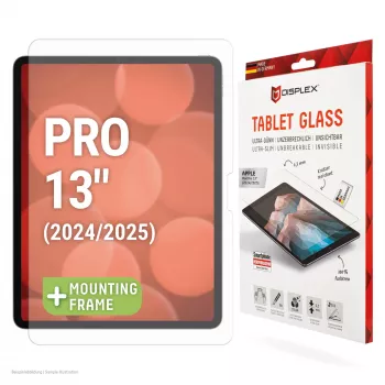 Displex Tablet Glass (9H) Apple iPad Pro 13'' (2025/2024), Eco montavimo rėmelis, nedūžtantis, itin plonas, nematomas
