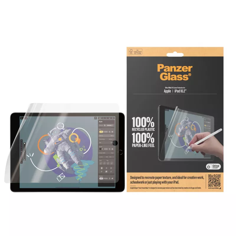 PanzerGlass ® GraphicPaper® Ekrano apsauga iPad 10.2'' (2019-2021) | Itin platus pritaikymas