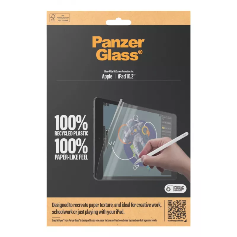PanzerGlass ® GraphicPaper® Ekrano apsauga iPad 10.2'' (2019-2021) | Itin platus pritaikymas
