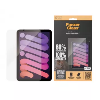 PanzerGlass ® Apsauginė Ekrano Plėvelė iPad Mini 8,3'' (2021, 2024) | Itin Plačiai Pritampanti