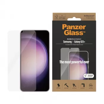 Ekrano apsauga PanzerGlass Samsung Galaxy S23 Plus itin plataus prigludimo atspari įbrėžimams ir smūgiams