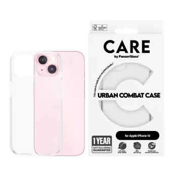 Dėklas PanzerGlass iPhone 15 Skaidrus Urban Combat Skaidrus rėmelis