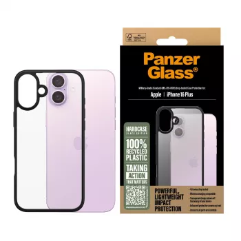 Dangtelis PanzerGlass HardCase Juoda iPhone '24 6,7 colio permatomas