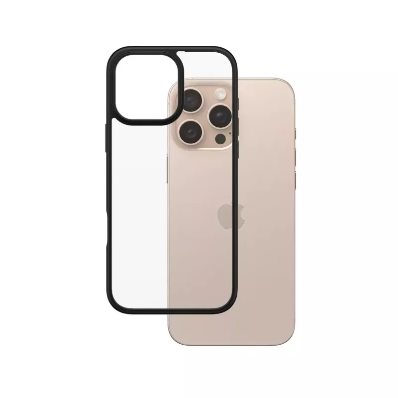 PanzerGlass ® HardCase permatomas su juodu rėmeliu iPhone 16 Pro Max