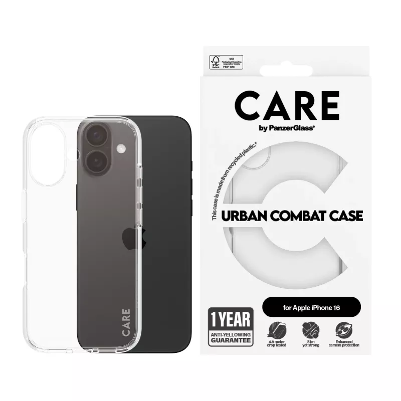 PanzerGlass CARE by Flagship Case permatomas Urban Combat dėklas iPhone '24 6.1 col.