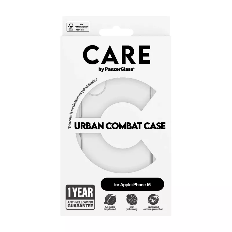 PanzerGlass CARE by Flagship Case permatomas Urban Combat dėklas iPhone '24 6.1 col.