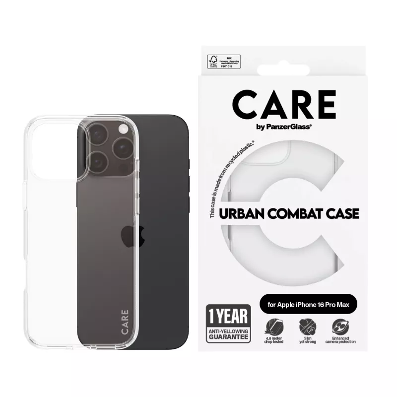 PanzerGlass CARE by ® Flagship dėklas permatomas Urban Combat iPhone '24 6.9 col. Pro
