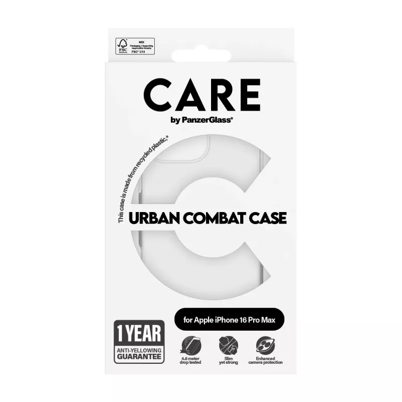PanzerGlass CARE by ® Flagship dėklas permatomas Urban Combat iPhone '24 6.9 col. Pro