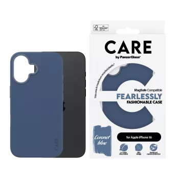 Dėklas PanzerGlass CARE by madingas dėklas Blue w. MagSafe iPhone 16