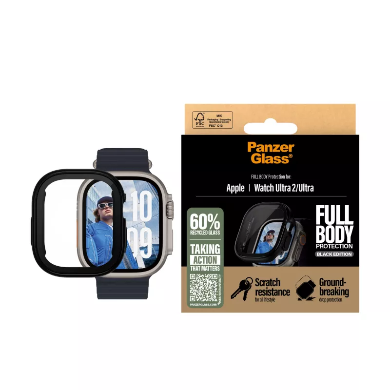 PanzerGlass ® dėklas Full Body Juoda Apple Watch Ultra 3 | Ultra 2 | Ultra | 49mm
