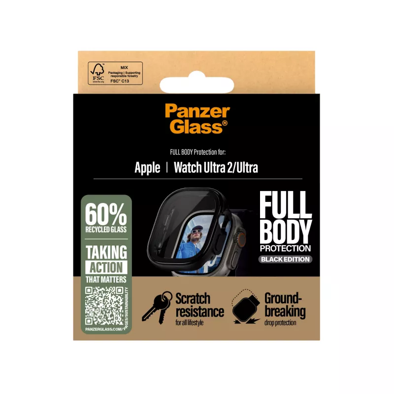 PanzerGlass ® dėklas Full Body Juoda Apple Watch Ultra 3 | Ultra 2 | Ultra | 49mm