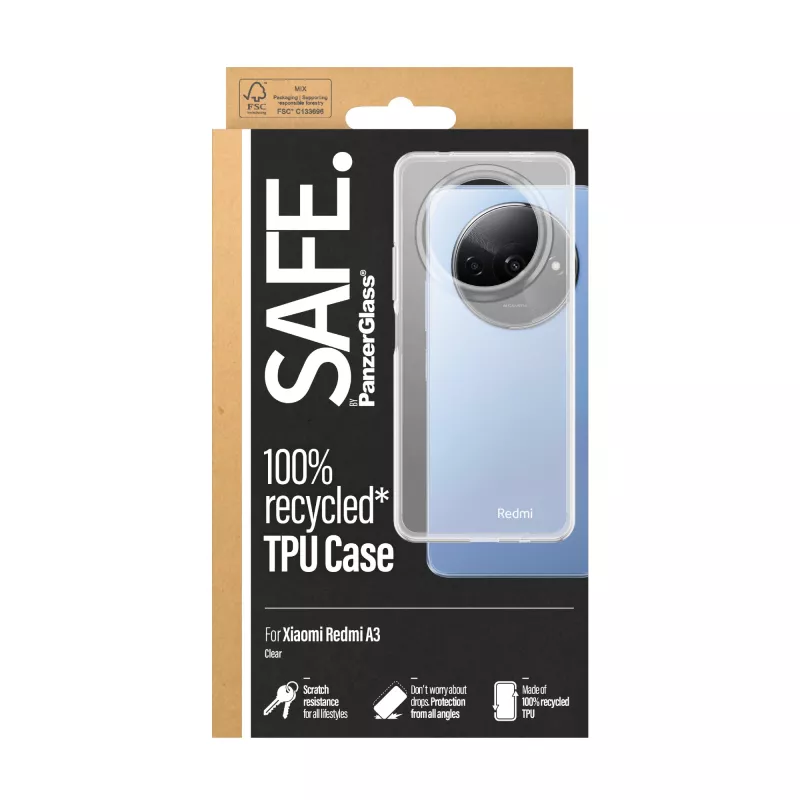 PanzerGlass SAFE. by ® TPU dėklas, permatomas, Xiaomi Redmi A3
