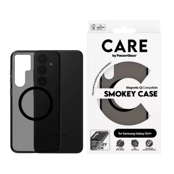PanzerGlass CARE™ by ® Urban Combat Case Smokey w. Juoda Qi suderinamas Samsung Galaxy S24+