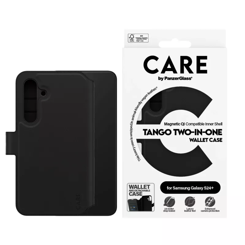PanzerGlass CARE™ by ® Tango 2-in-1 Wallet Case w. Qi Suderinama Samsung Galaxy S24+