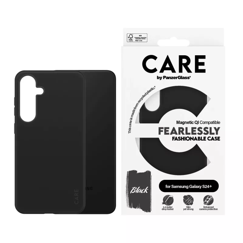 PanzerGlass CARE™ by ® Dėklas Juodas su Qi suderinamumu Samsung Galaxy S24+