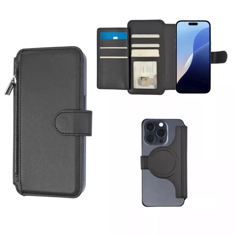 Flip case 4smarts 541130 juodas iPhone 14 Pro 12 13 15