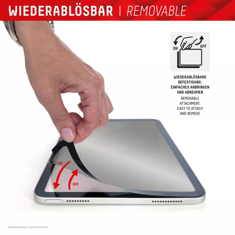 Displex TABLET PRIVACY SAFE nuimamas dvipusis privatumo filtras, skirtas iPad Pro 13 colių/Air 13 colių (2024/2025)