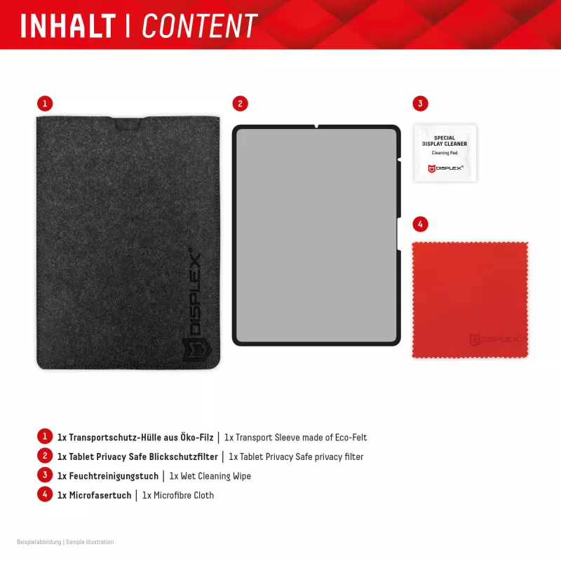 Displex TABLET PRIVACY SAFE nuimamas dvipusis privatumo filtras, skirtas iPad Pro 13 colių/Air 13 colių (2024/2025)