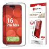 Displex Premium Anti-Reflex ekrano apsauga (antirefleksinė, pilnas uždengimas, 10H), skirta Apple iPhone 16 Pro Max, Eco montavimo rėmelis, pilnas uždengimas