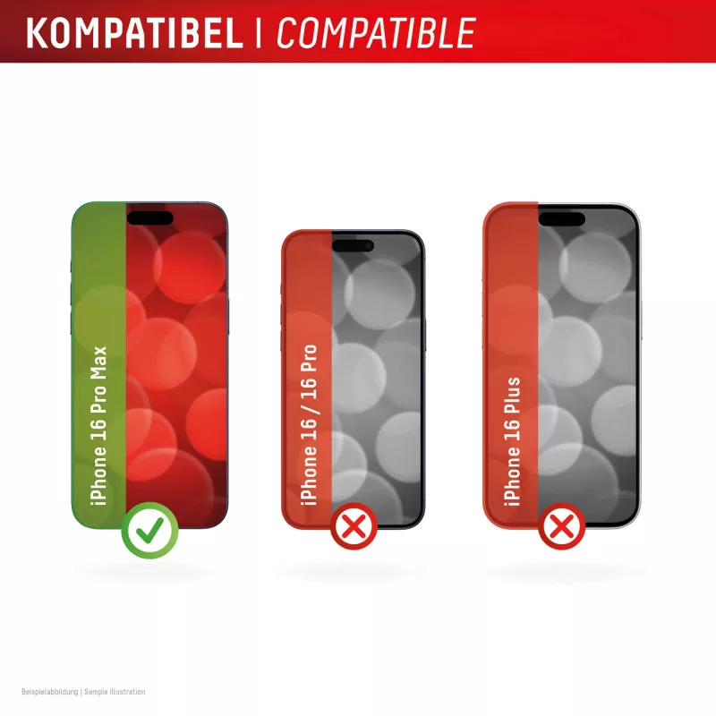Displex Premium Anti-Reflex ekrano apsauga (antirefleksinė, pilnas uždengimas, 10H), skirta Apple iPhone 16 Pro Max, Eco montavimo rėmelis, pilnas uždengimas