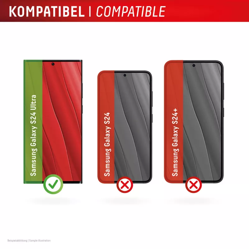 Displex Premium Anti-Reflex ekrano apsauga (antirefleksinė, pilnas uždengimas, 10H), skirta Samsung Galaxy S24 Ultra, Eco montavimo rėmelis, pilnas uždengimas