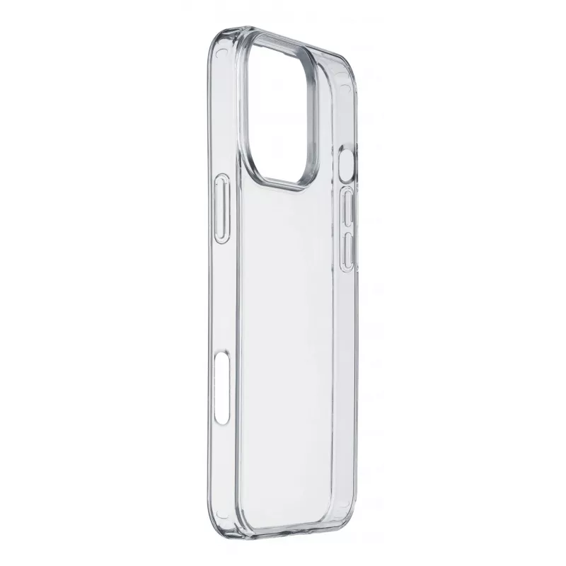 Cellularline Clear Strong - iPhone 16 Pro kietas dėklas su guminiais kraštais