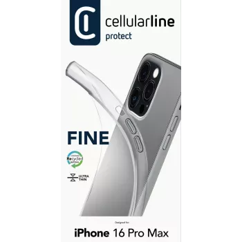 Dėklas Cellularline FINECIPH16PRMT skirtas iPhone 16 Pro Max permatomas