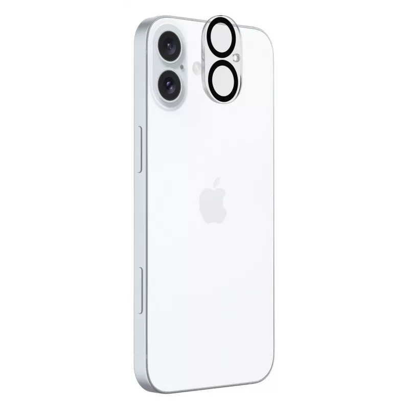 Cellularline kameros lęšis – iPhone 16 apsauga, skaidrus, atsparus įbrėžimams ir smūgiams