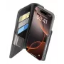 Cellularline Book Agenda - iPhone 16 Pro odos efekto knygos tipo dėklas su magnetiniu užsegimu