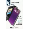 Cellularline Book Agenda - iPhone 16 Pro odos efekto knygos tipo dėklas su magnetiniu užsegimu