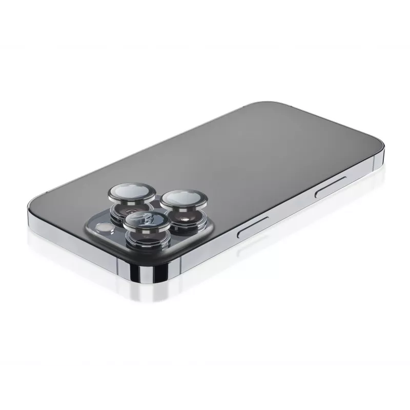 Cellularline kameros objektyvo žiedas - iPhone 16 Pro/16 Pro Max Grūdintas stiklas kameros apsaugai