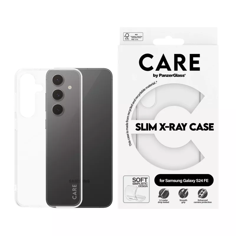 PanzerGlass CARE™ pagal ® X-Ray dėklas Samsung Galaxy S24 FE 5G, Dėklas, Samsung, Samsung - Galaxy S24 FE 5G, Skaidrus