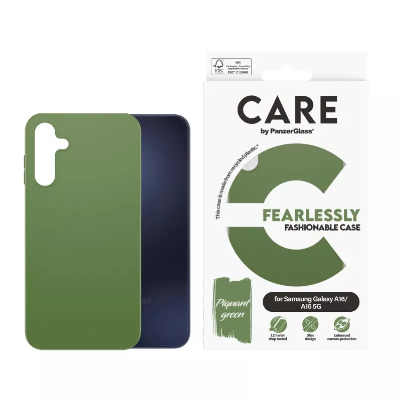 Dangtelis PanzerGlass CARE by madingas dėklas žalias Samsung Galaxy A16 A16 5G