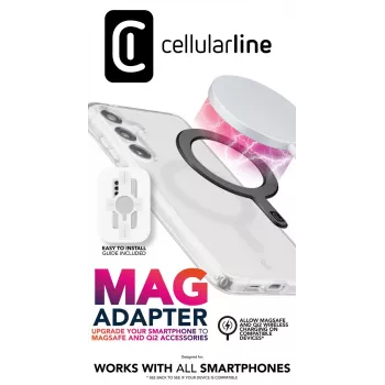 Cellularline Mag Adapter lipnus magnetinis žiedas išmaniesiems telefonams, MagSafe ekosistemos įgalintojas
