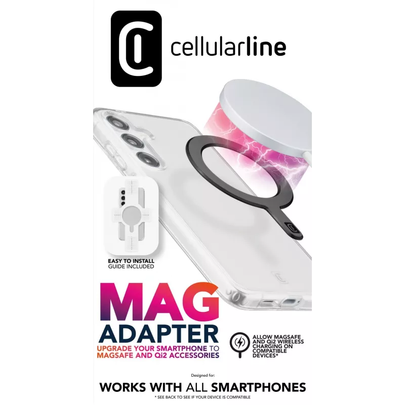 Cellularline Mag Adapter lipnus magnetinis žiedas išmaniesiems telefonams, MagSafe ekosistemos įgalintojas