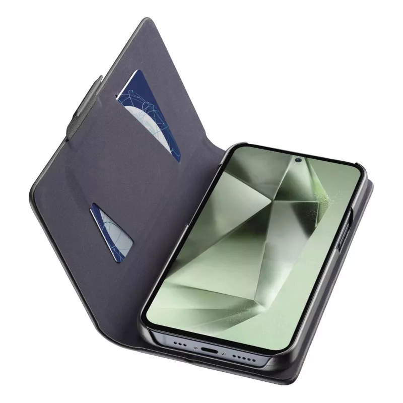 Cellularline Book Galaxy S24 FE knygelinis dėklas su kortelės kišene ir magnetiniu užsegimu