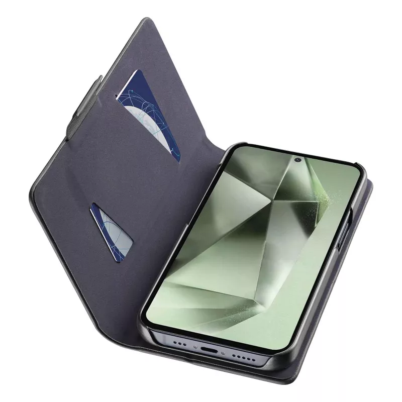 Cellularline Book Galaxy S24 FE knygelinis dėklas su kortelės kišene ir magnetiniu užsegimu