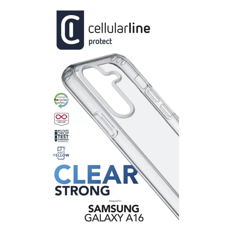 Dėklas Cellularline CLEARDUOGALA16T Samsung Galaxy A16 17 cm permatomas