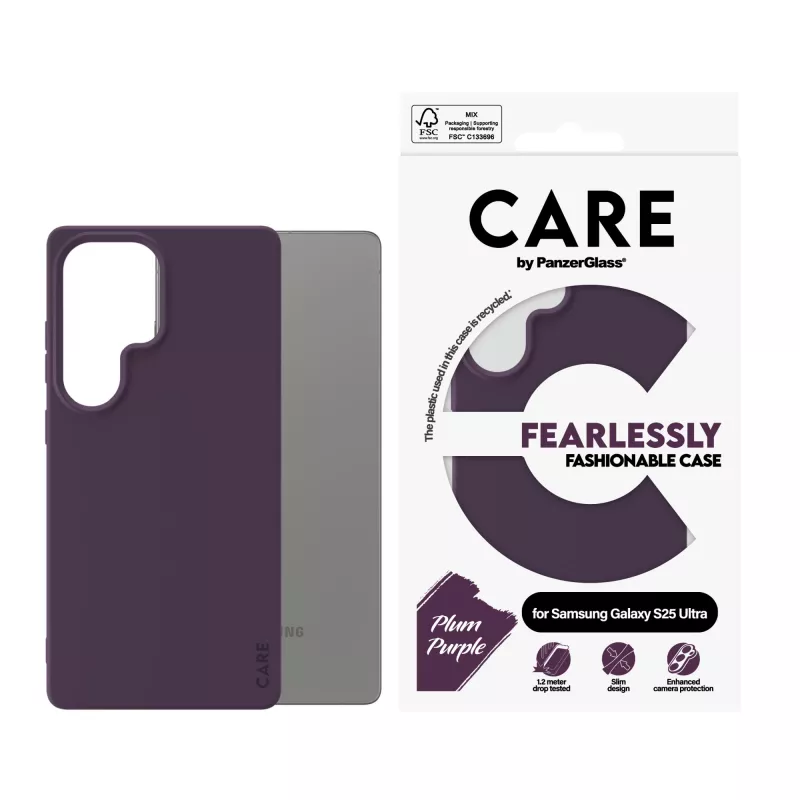 PanzerGlass CARE™ by ® Dėklas Plum Purple Samsung Galaxy S25 Ultra