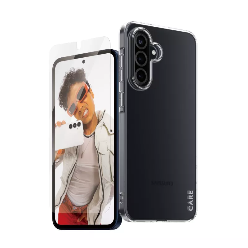 PanzerGlass CARE 2-in-1 rinkinys, skirtas Samsung Galaxy A35 5G – ekrano apsauga ir apsauginis dėklas