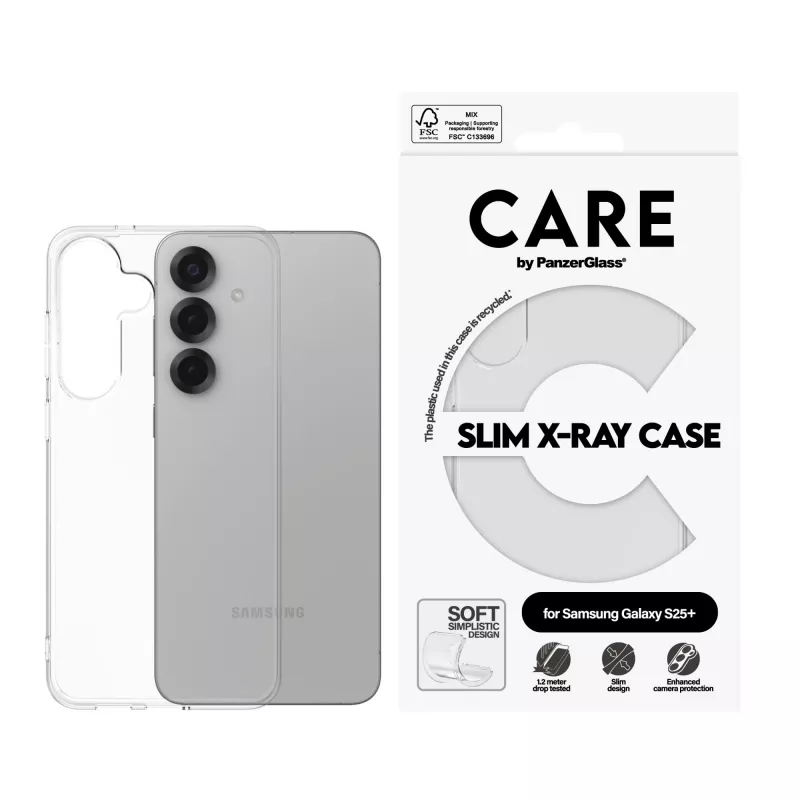 Dėklas PanzerGlass Samsung Galaxy S25+ skaidrus X-Ray Soft