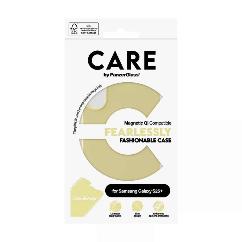 PanzerGlass CARE™ by ® dėklas Chardonnay su Qi suderinamumu Samsung Galaxy S25+