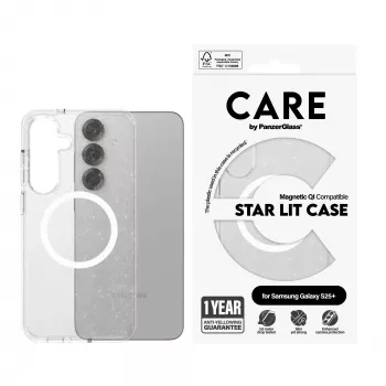 PanzerGlass CARE™ by ® Urban Combat Case Star Lit w. White Qi Suderinamas Samsung Galaxy S25+