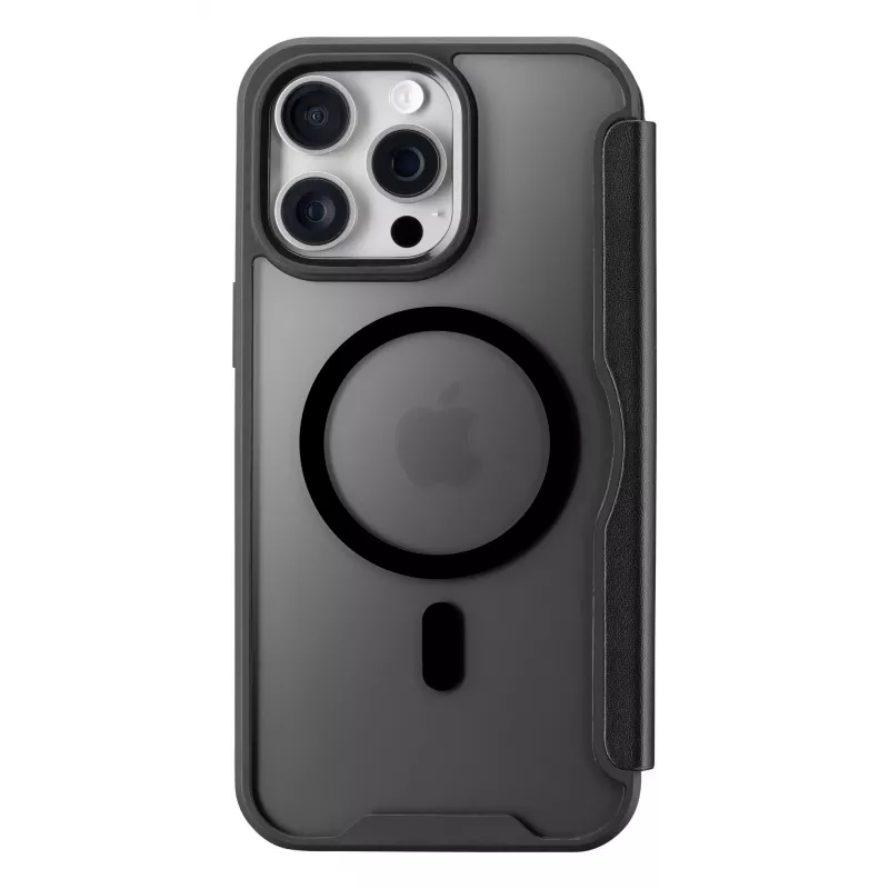 Cellularline Daily Mag - iPhone 16 Pro Max knygelės tipo dėklas su pusiau permatoma kieta nugarėle, suderinamas su MagSafe® ekosistema