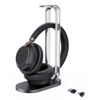 Yealink BH76 Plus su įkrovimo stotele Teams juoda USB-C/A ausinės