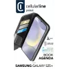 Cellularline Book Agenda - Galaxy S25+ odos efekto knygos tipo dėklas su magnetiniu užsegimu